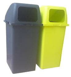 Cesto para reciclaje 60lt con tapa buzón